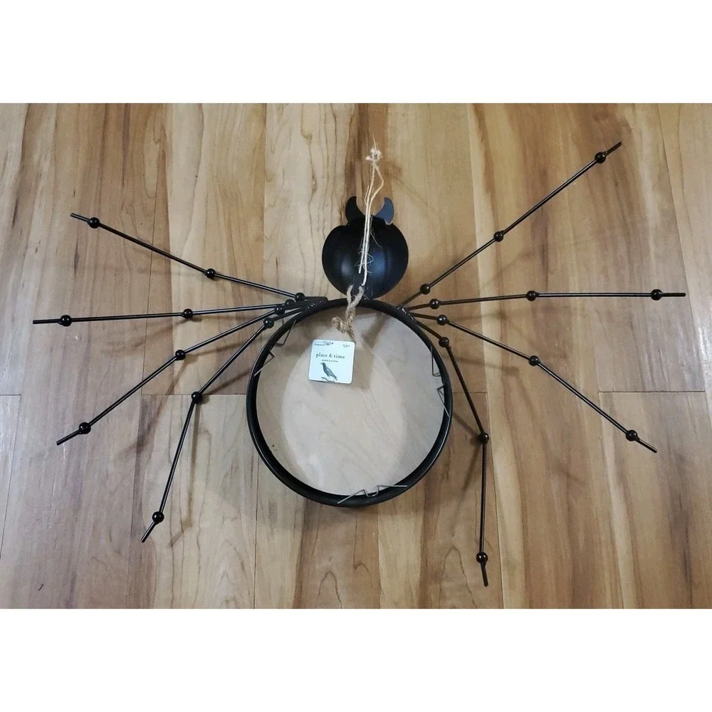 Place & Time Halloween Spooky Spider Mirror Goth Chic Decor READ